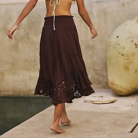 Free People - River Concertible Skirt - Brown - Picture 2 of 8
